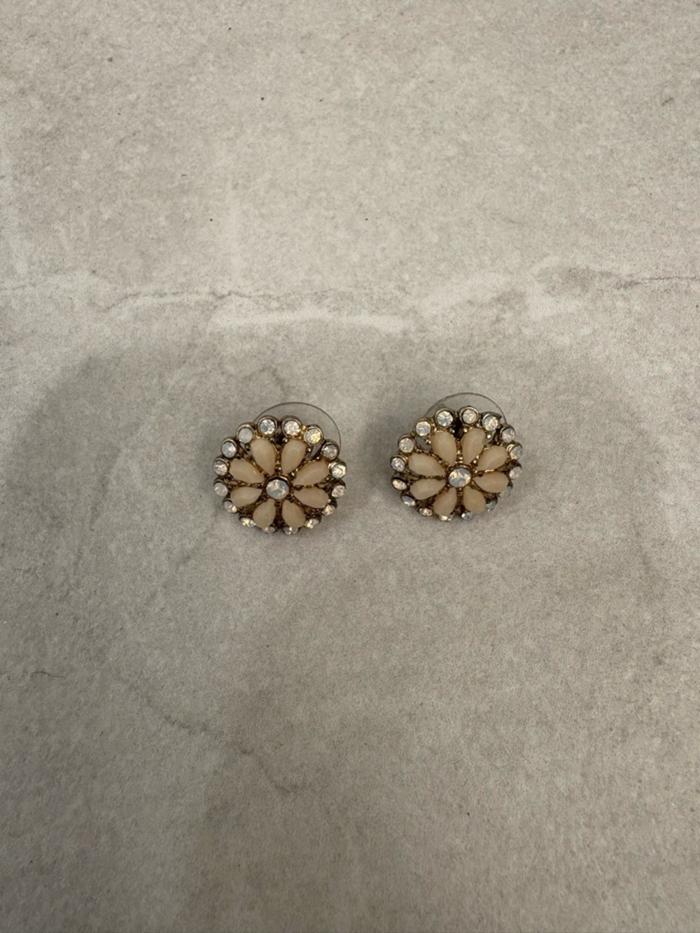 Sparkly Floral Stud Earrings